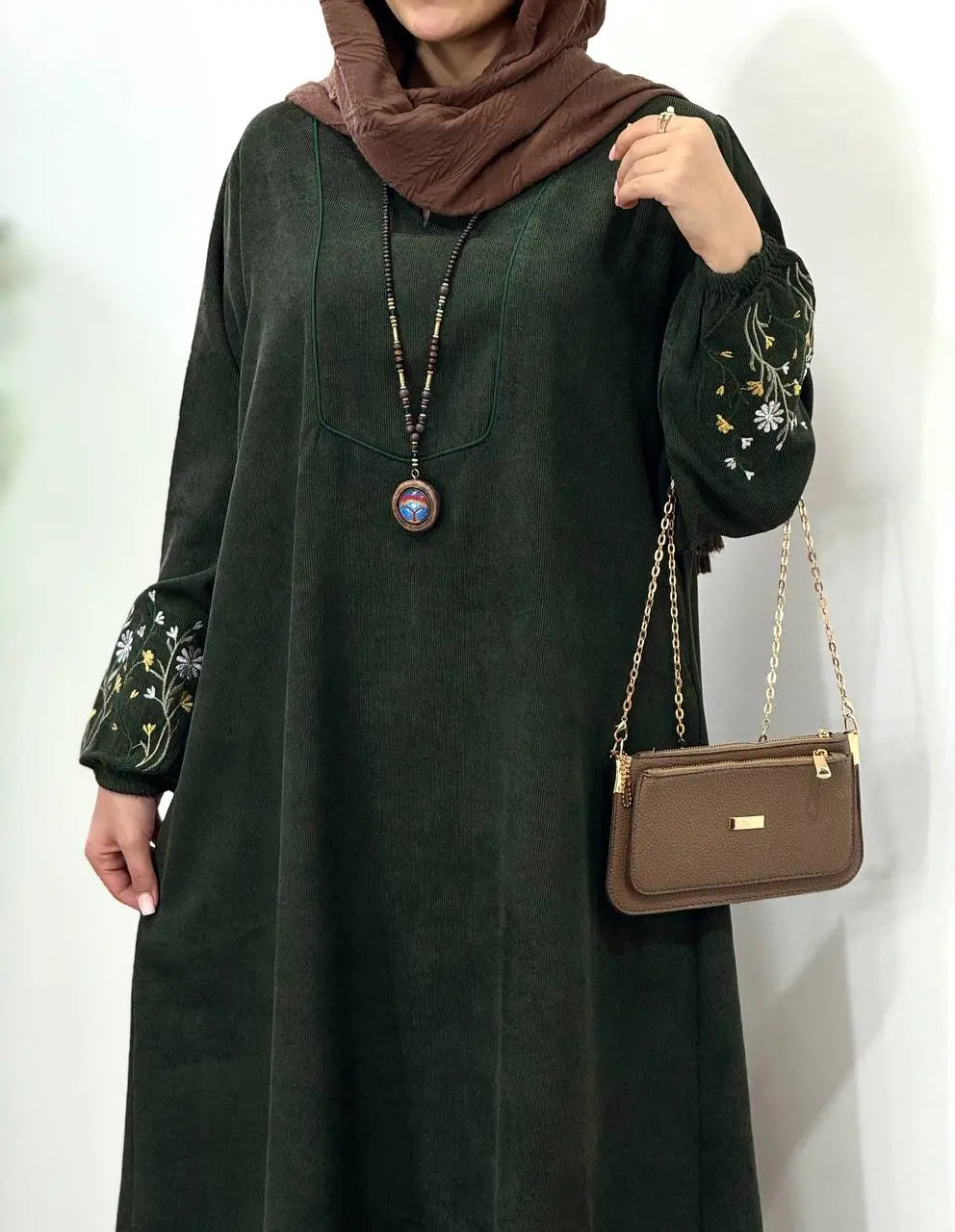 پیراهن مانتویی گلدوزی جانان